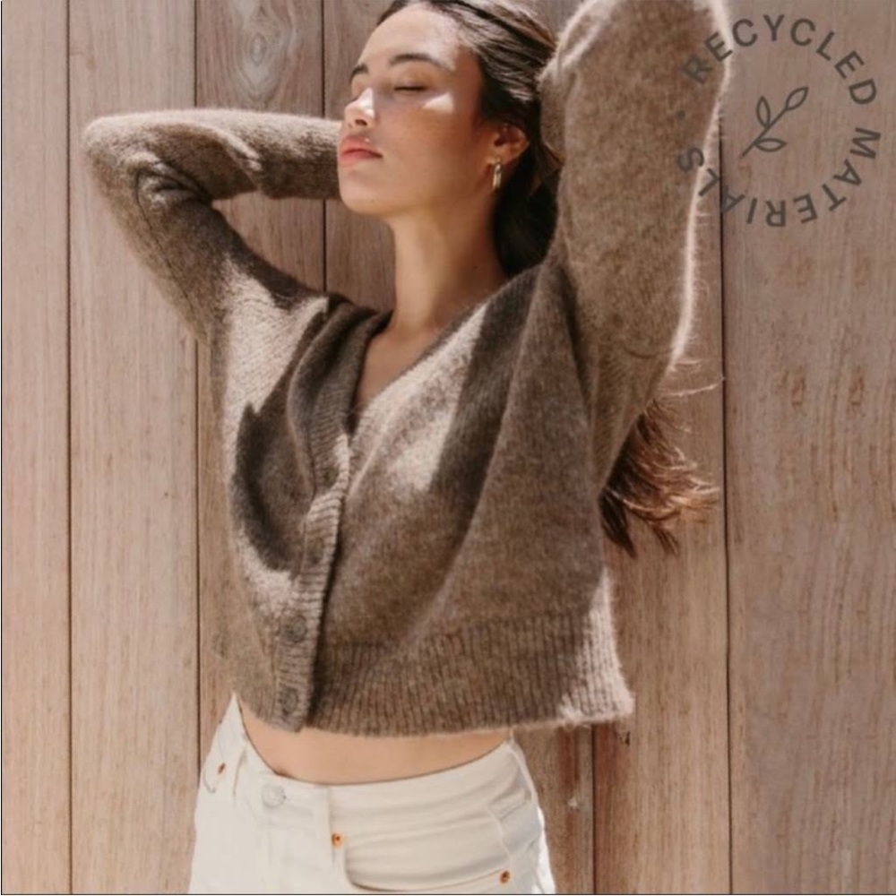 Jenni Kayne Mohair Boyfriend Cardigan in Small